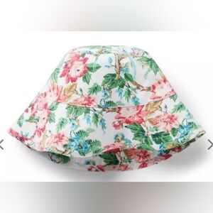 NWT Janie and Jack Toddler/Girls Floral Bucket Hat  - Size 4 To 5
